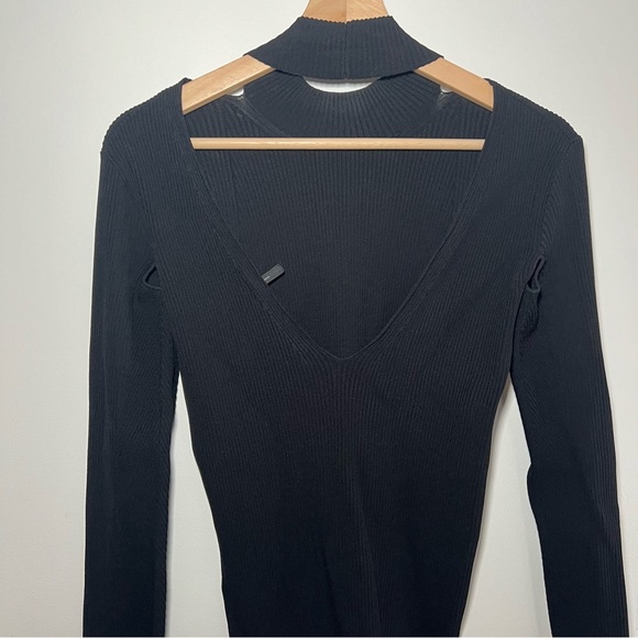 Helmut Lang Black Open Back Long Sleeve Top - Picture 6 of 8